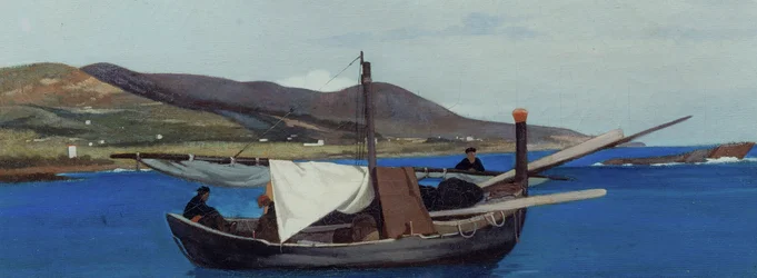 La Punta di Romito avec bateau de pêche, vers 1866