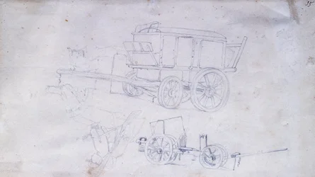 Deux chariots et deux soldats