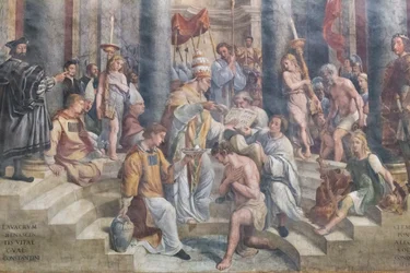 Le baptême de Constantin (détail)