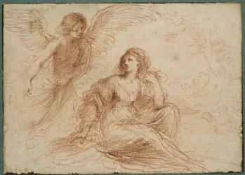 Un ange apparaissant à Hagar et Ismaël, vers 1653