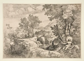 Marie Madeleine dans un paysage