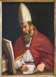 Évêque canonisé, peut-être saint Augustin