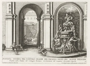 Fontaine dans une cour intérieure du Palazzo Doria Pamphilj à Rome