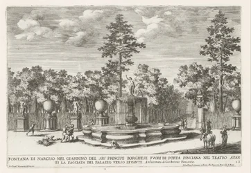 Fontaine de Narcisse dans la Villa Borghese à Rome