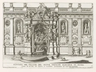 Nymphaeum dans la cour du Palazzo Borghese à Rome