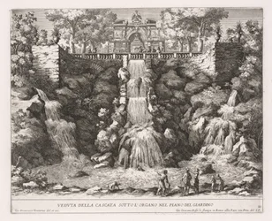 Les fontaines de Rome, Livre IV, planche 21 : Vue de la cascade sous l