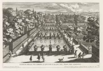 Étangs à poissons dans les jardins de la Villa d