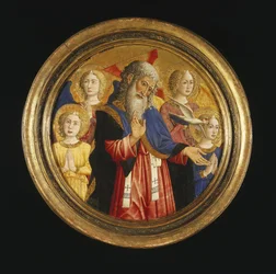 Dieu le Père avec quatre anges et la colombe du Saint-Esprit