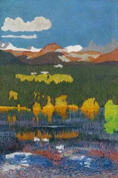 Panorama de Flims. Triptyque, panneau de gauche