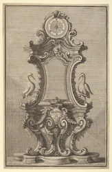 Design pour une horloge, de Disegni Diversi, 1714 ou 1750.