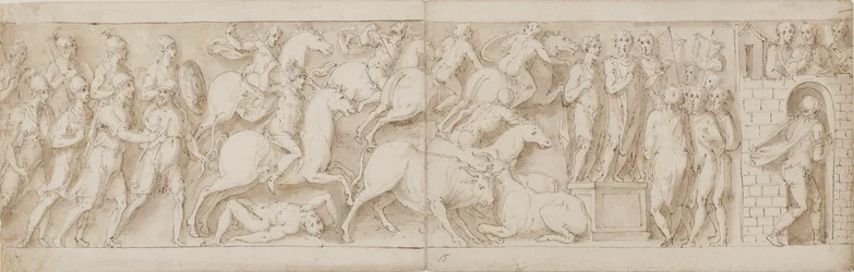 Archers romains (?), Assaut romain (XCIX) ; Marc Aurèle s