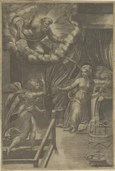 Annonciation avec Dieu le Père