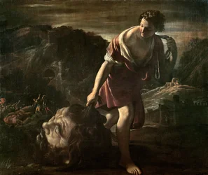 David traînant la tête de Goliath