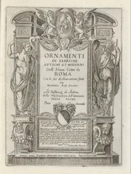 Page de titre avec figures allégoriques et putti