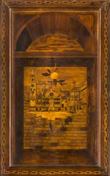 Chœur canonique lignaean, incrusté par Giovanni Maria Platina 1484, Stallo supérieur, Piazza del Duomo de Crémone
