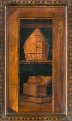 Chœur canonial en bois, incrusté par Giovanni Maria Platina 1484, stalle supérieure