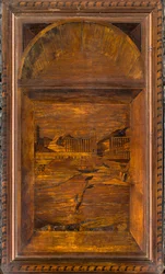 Chœur canonial en bois, incrusté par Giovanni Maria Platina 1484, stalle supérieure