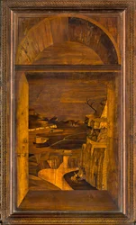 Chœur canonial en bois, Incrusté par Giovanni Maria Platina 1484, Stalle supérieure