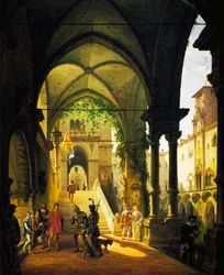 Louis XI au château de Barolo par Giovanni Migliara