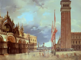 Piazza San Marco (Place Saint-Marc), par Giovanni Migliara