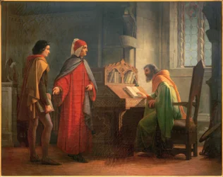 Dante Alighieri présente Giotto à Guido Novello da Polenta