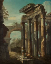 Paysage de ruines romaines