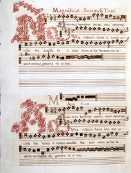 Magnificat, manuscrit des Messes de Mantoue par Giovanni Pierluigi da Palestrina