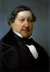 Portrait de Gioachino Antonio Rossini, détail (peinture à l