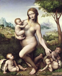Léda avec ses enfants