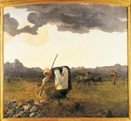 Suisse, Saint Moritz, La récolte de foin