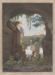 Intérieur des thermes de Caracalla, vers 1780