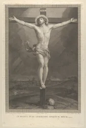 Christ crucifié sur la croix, un crâne à la base, vers 1770-1803