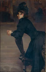 La Veuve par Giovanni Zangrando, huile sur toile