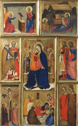 Polyptyque : Vierge Marie avec Enfant et Saints