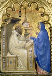 La Vierge apparaissant à Saint Bernard, (détail)