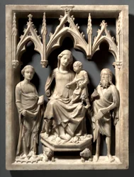 Madone et enfant avec les saints Catherine et Jean-Baptiste, vers 1340-1350