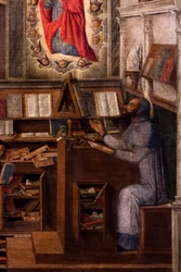 Saint Jérôme apparaît à Saint Augustin, vers 1505-1510 (huile et tempera sur toile)