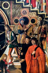 La guérison miraculeuse de la fille de Benvegnudo da San Polo grâce à une relique de la croix, vers 1502 (huile sur toile)
