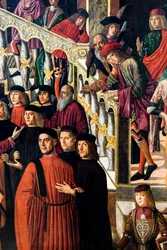 La guérison miraculeuse de la fille de Benvegnudo da San Polo grâce à une relique de la croix, vers 1502 (huile sur toile)
