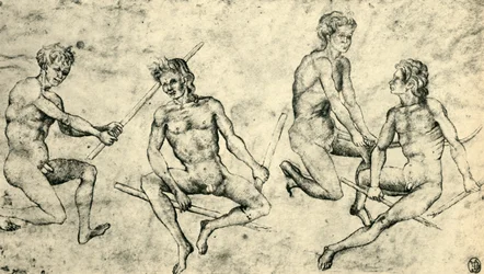 Quatre hommes nus, milieu-fin du 15ème siècle, 1943