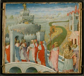 La procession de Saint Gregoire au Chateau Saint-Ange -The Saint Gregory procession at the Castel Sant