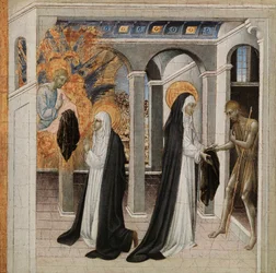 Sainte Catherine de Sienne et le mendiant, 1460s