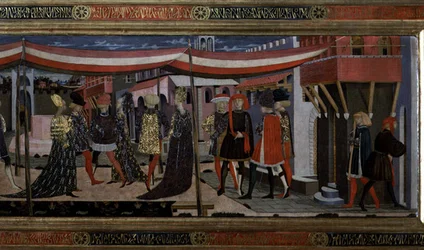 Frontal du Cassone Adimari, détail de la section droite, vers 1450 (détail)