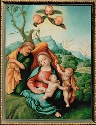 Sainte Famille (peinture sur bois)