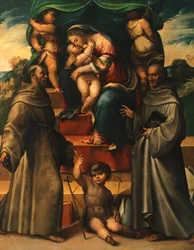 Madone avec enfant et saints, par Girolamo Marchesi da Cotignola