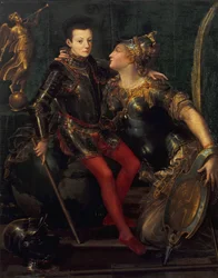 Portrait allégorique de Parme embrassant Alessandro Farnese, 1556