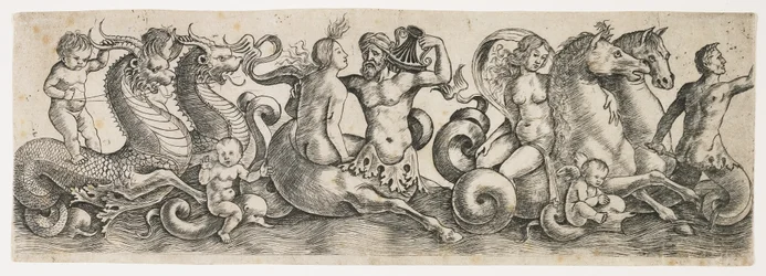 Frise avec tritons et nymphes, c. 1517