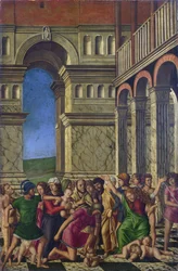 Girolamo Mocetto (v. 1458-1531), Le Massacre des Innocents, v. 1510-1520. National Gallery, Londres. 67,9 x 44,5