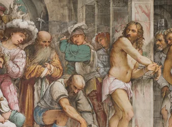 Avenue centrale, cinquième travée sud, Flagellation du Christ, Jérôme Romanino