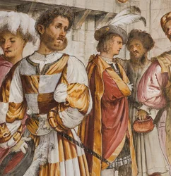 Nef centrale, cinquième travée sud, Christ devant Pilate, Girolamo Romanino